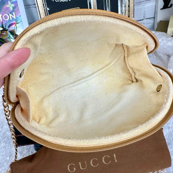 Gucci GG canvas and leather cosmetic pouch crossbody bag Vintage beauty! - Picture 12 of 16